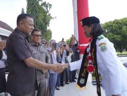 Paskibraka Nasional Asal Tidore Beatrix Missy Disambut Meriah Kepulangannya Oleh Walikota