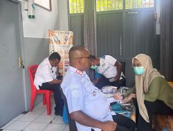 Komitmen Menjaga Kesehatan Pegawai Rutan Soasiu Gelar Pemeriksaan Kesehatan Gratis Bersama Puskesmas Soasiu 
