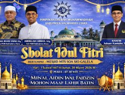 Pusatkan Sholat Idul Fitri Warga Muhammadiyah Halut di Kecamatan Galela