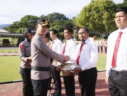 Puluhan Personil Berprestasi Polres Halsel Dapat Penghargaan dan Reward