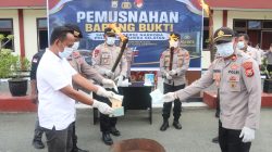 Polres Halsel Musnahkan Barang Bukti Narkotika