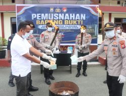 Polres Halsel Musnahkan Barang Bukti Narkotika