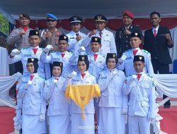 Camat Ardan Ade Pembina Upacara, Perayaan HUT RI ke 81 di Kecamatan Kasiruta Timur Berjalan Sukses